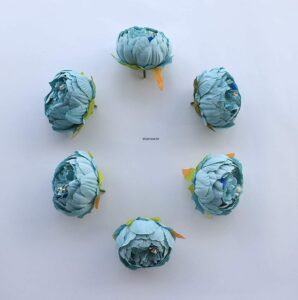 Artificial Peony Flowers Baby Blue Color (4)