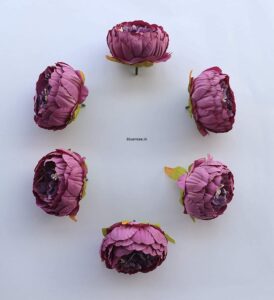 Artificial Peony Flowers Dark Lavender Color (3)