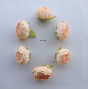 Artificial Peony Flowers Light Peach Color (4)