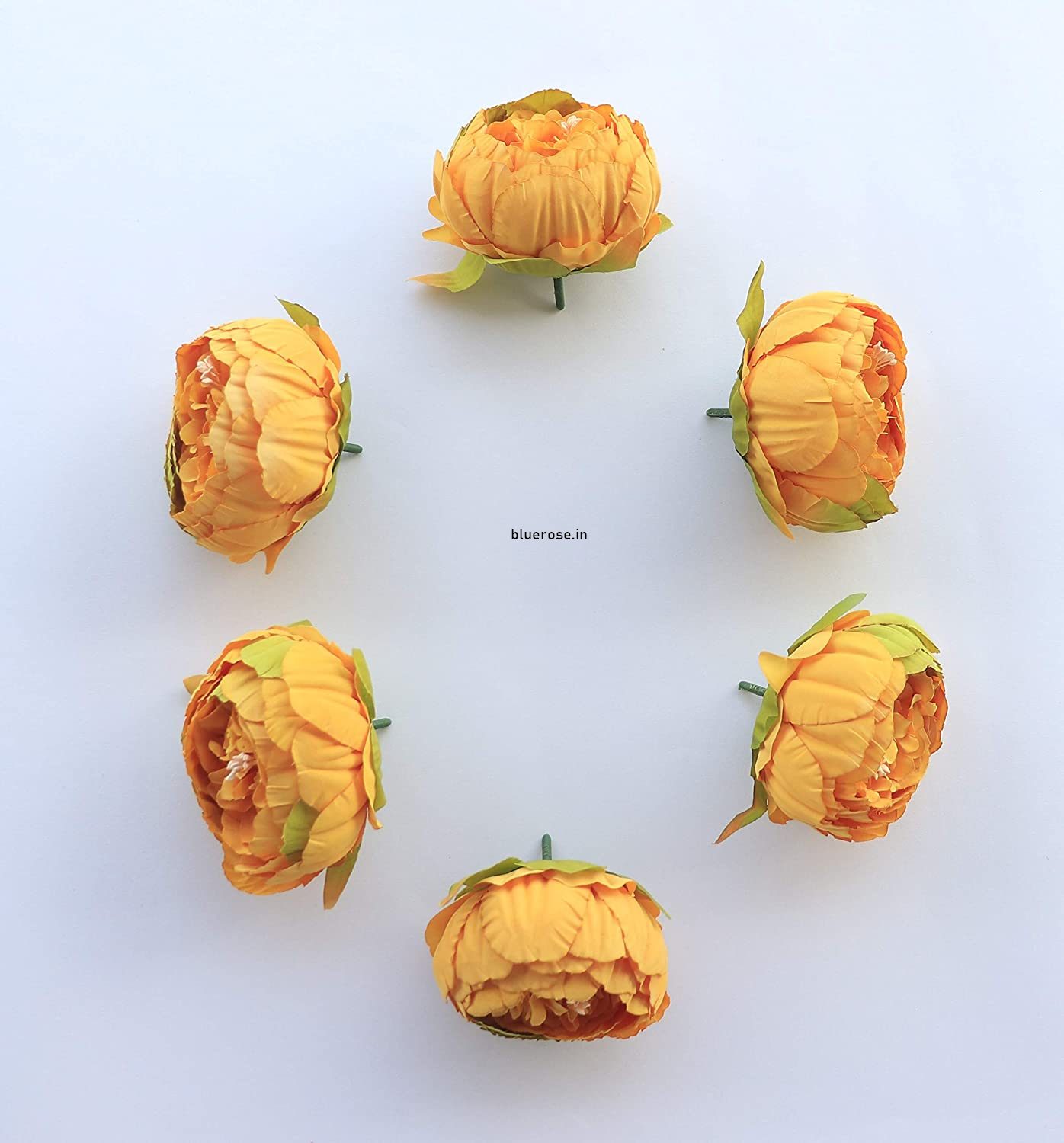 Artificial Peony Flowers Royal Yellow Color (3)