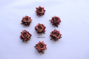 Artificial Velvet Rose Maroon Color (1)