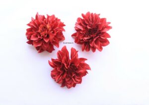 artificial dahlia flowers red color (1)