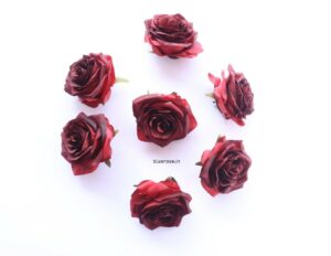 artificial roses wine red color (1)