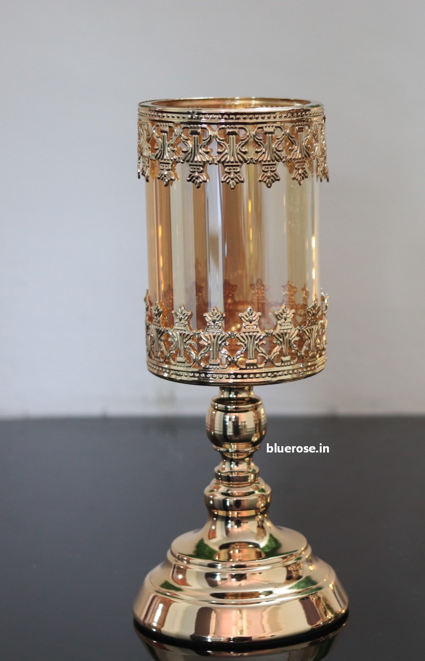 Golden Candle Stand 30 CM Height - Wholesale Artificial Flowers ...